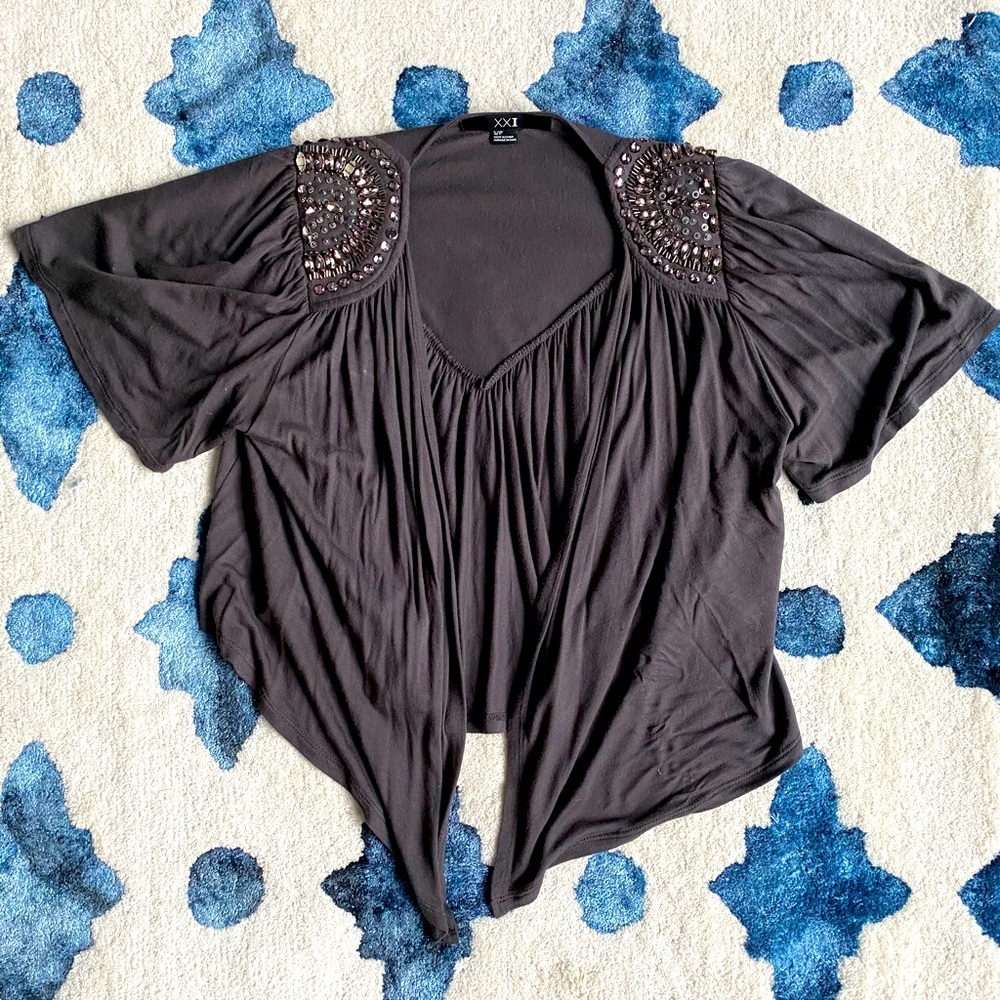 Forever 21 Cardigan with Jeweled Shoulders